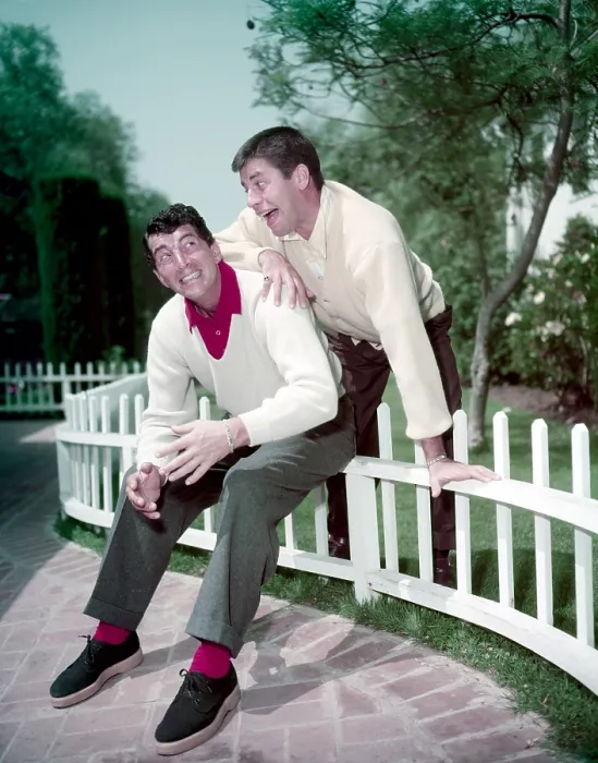 Framed Print : From left: Dean Martin, Jerry Lewis, ca. early 1950s