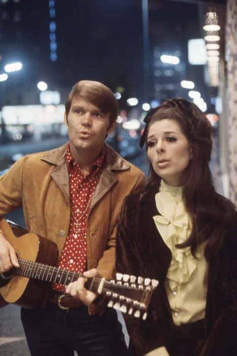 Framed Print : From left: Glen Campbell, Bobbie Gentry at the time they were recording their Duets album at Capitol Studios, Hollywood, CA, 1968