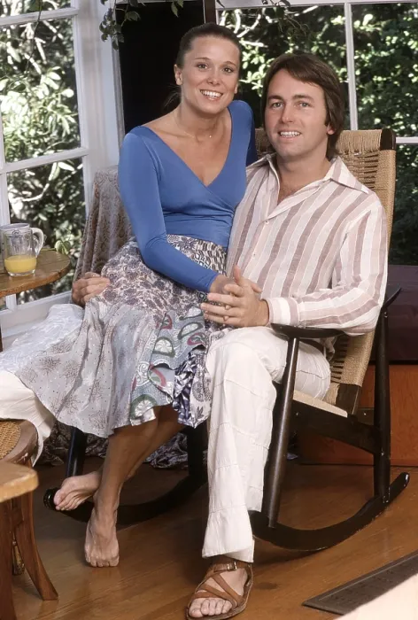 Framed Print : From left: Husband and wife Nancy Morgan, John Ritter, at home, May 1978