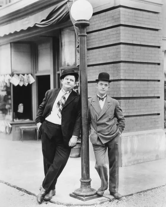 Framed Print : From left: Oliver Hardy, Stan Laurel, late 1929s