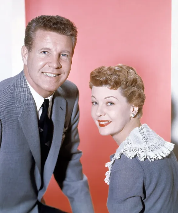 Framed Print : From left: Ozzie Nelson, Harriet Nelson, 1955 Framed Print : From left: Ozzie Nelson, Harriet Nelson, 1955