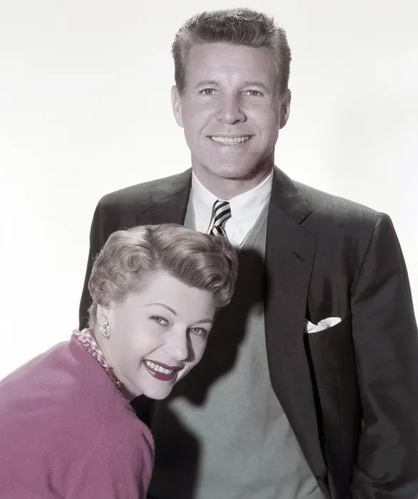 Framed Print : From left: Ozzie Nelson, Harriet Nelson, 1955 Framed Print : From left: Ozzie Nelson, Harriet Nelson, 1955