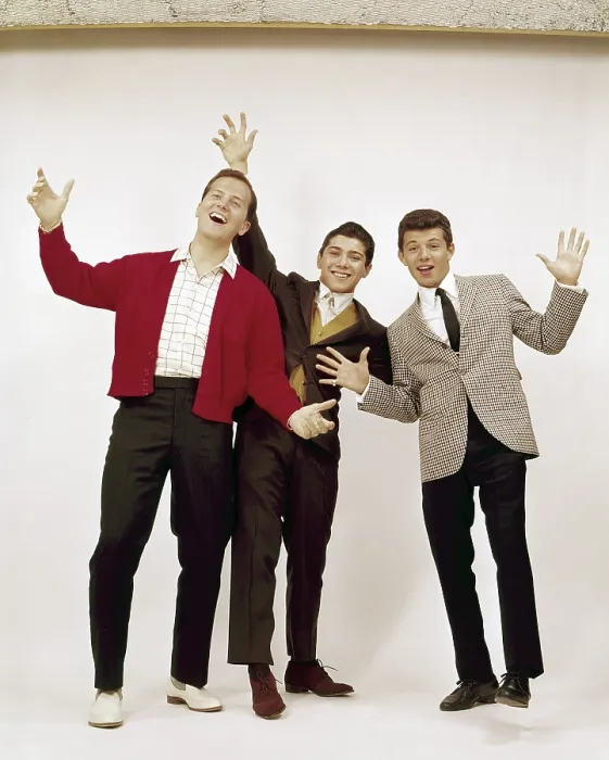 Framed Print : From left: Pat Boone, Paul Anka, Frankie Avalon, ca. 1957 Framed Print : From left: Pat Boone, Paul Anka, Frankie Avalon, ca. 1957