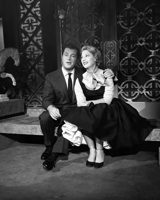 Framed Print : From left: Tony Martin, Dinah Shore, on stage at the Coconut Grove at the Los Angeles Ambassador Hotel, circa 1960s Framed Print : From left: Tony Martin, Dinah Shore, on stage at the Coconut Grove at the Los Angeles Ambassador Hotel, circa 1960s