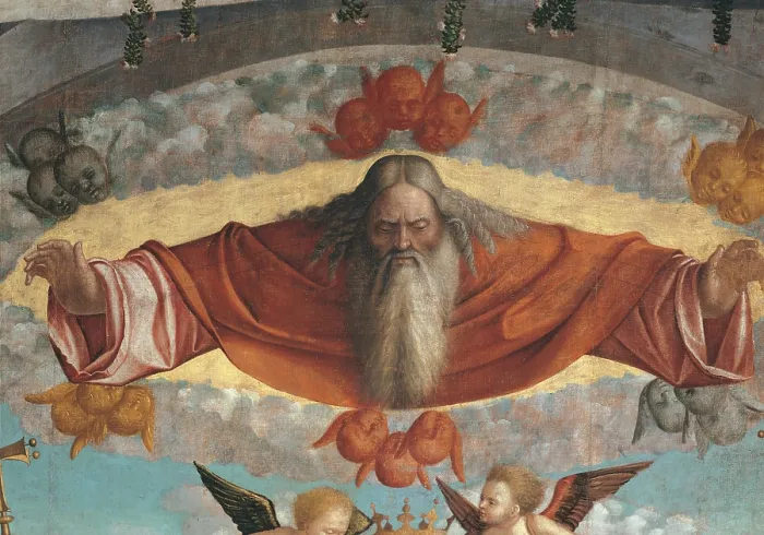 Framed Print : Legend of St Ursula. Apotheosis of St Ursula, by Vittore Carpaccio, 1491, 15th Century, oil on canvas, cm 481 x 335 - Italy, Veneto, Venice, Accademia Art Galleries, cat. 576