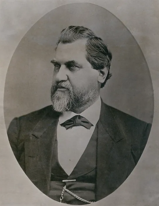 Framed Print : Leland Stanford 1824-1893 was drawn to California by the Gold Rush in the 1850s. He was a key investor in the Central Pacific Railroad was elected Governor and U.S Framed Print : Leland Stanford 1824-1893 was drawn to California by the Gold Rush in the 1850s. He was a key investor in the Central Pacific Railroad was elected Governor and U.S