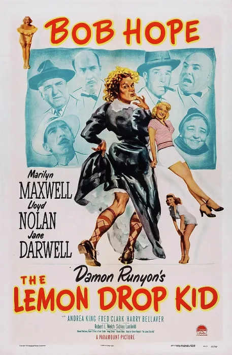 Framed Print : THE LEMON DROP KID, US poster art, center: Bob Hope, Marilyn Maxwell; back, from left: Oliver Blake, William Frawley, Fred Ward, Lloyd Nolan, Tor Johnson, Jane Darwell, 1951