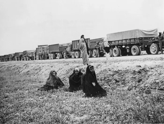 Framed Print : Lend Lease war materials for the Soviet Union. Truck convoy of US supplies in East Iran destined for the USSR Framed Print : Lend Lease war materials for the Soviet Union. Truck convoy of US supplies in East Iran destined for the USSR
