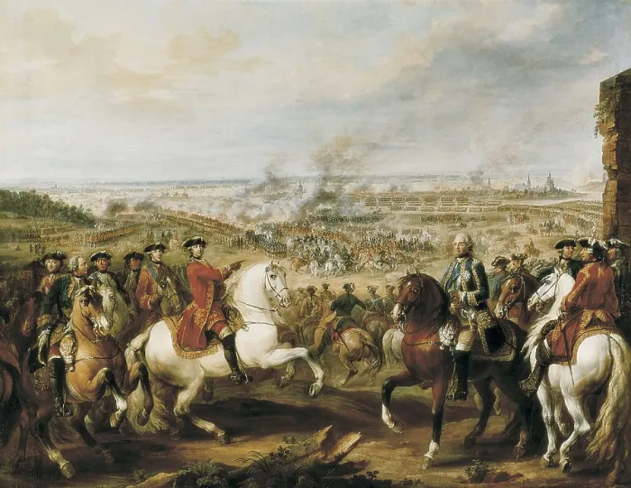 Framed Print : LENFANT, Pierre (1704-1787). Battle of Fontenoy. 11th May 1745