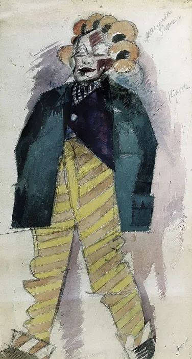 Framed Print : LENTULOV, Aristarkh Vasilyevich (1882-1943). Sketch of an illustration for 'The Unknown Woman'. 1924