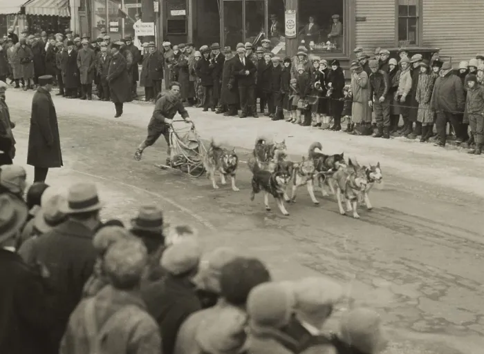Framed Print : Leonhard Seppala and his Siberian huskies, finishing first in the forty miles at Laconia, N.H. February 1929. He was racing in the Annual Sled Dog Race from Lake Placid, New York Framed Print : Leonhard Seppala and his Siberian huskies, finishing first in the forty miles at Laconia, N.H. February 1929. He was racing in the Annual Sled Dog Race from Lake Placid, New York
