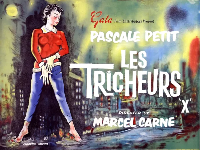 Framed Print : LES TRICHEURS, (aka THE CHEATERS), French poster art, Andrea Parisy, 1958