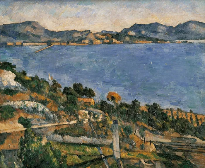 Framed Print : L'Estaque, View of the Bay of Marseille (L'Estaque), by Paul Czanne, 1878 - 1879, 19th Century, oil on canvas - France, Paris, Muse d'Orsay. Whole artwork view Framed Print : L'Estaque, View of the Bay of Marseille (L'Estaque), by Paul Czanne, 1878 - 1879, 19th Century, oil on canvas - France, Paris, Muse d'Orsay. Whole artwork view