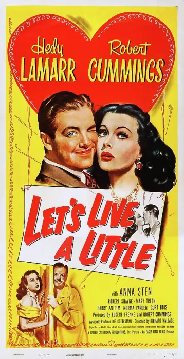 Framed Print : LET'S LIVE A LITTLE, US poster art, from left: Robert Cummings, Hedy Lamarr, 1948
