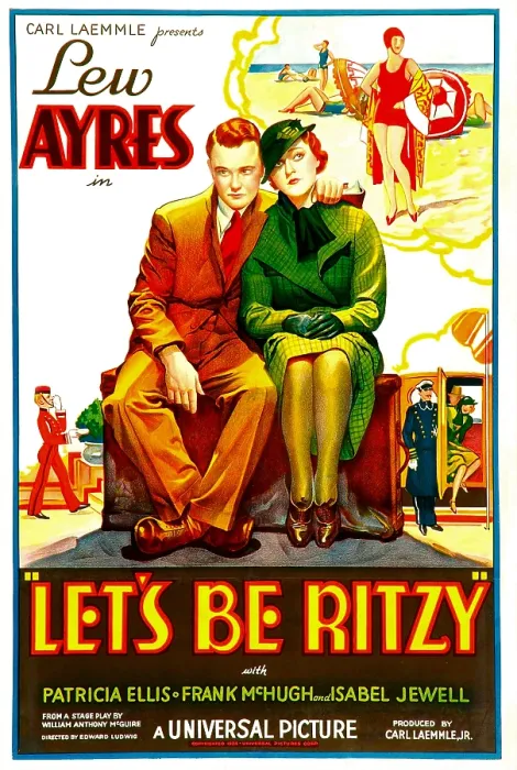 Framed Print : LET'S BE RITZY, from left: Lew Ayres, Patricia Ellis, 1934