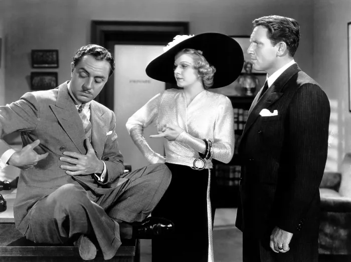 Framed Print : LIBELED LADY, from left, William Powell, Jean Harlow, Spencer Tracy, 1936