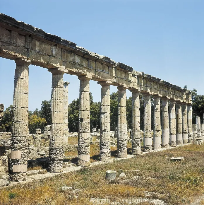 Framed Print : LIBYA. AKHDAR. Shahhat. Cyrene. Roman forum. Colonnade. Roman art. Architecture. AISA / Everett Collection**US SALES ONLY**
