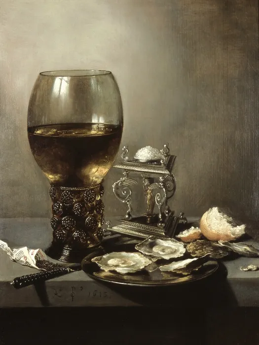 Framed Print : Still Life, 1643, by Pieter Claesz, 1597-1660, Netherlands, Dutch painting, oil on panel