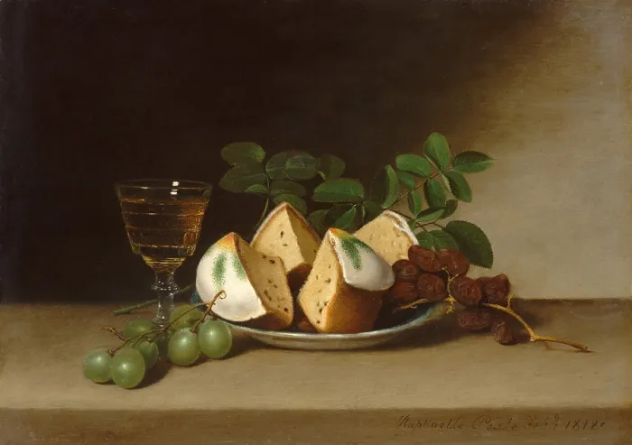 Framed Print : STILL LIFE WITH CAKE, by Raphaelle Peale, 1818, American painting, oil on wood Framed Print : STILL LIFE WITH CAKE, by Raphaelle Peale, 1818, American painting, oil on wood