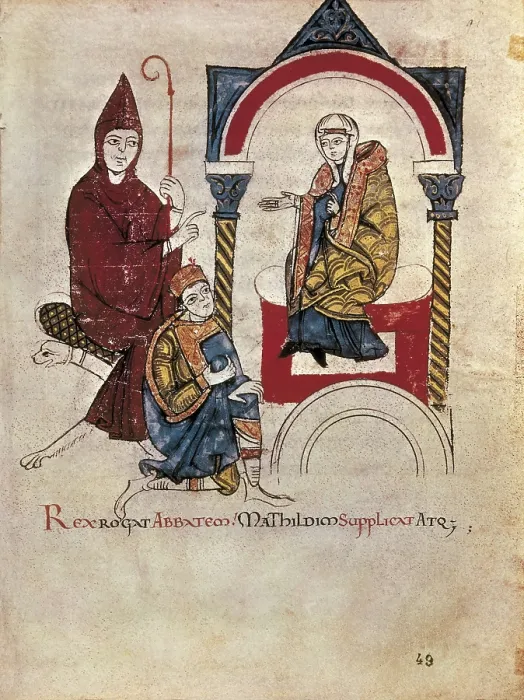 Framed Print : Life of Matilda of Canossa. Ms Lat 4922