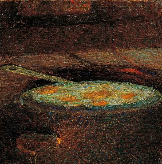 Framed Print : Still Life (Natura morta), by Angelo Morbelli, 1880-1900, 19th Century, oil on canvas - Private collection. Whole artwork view