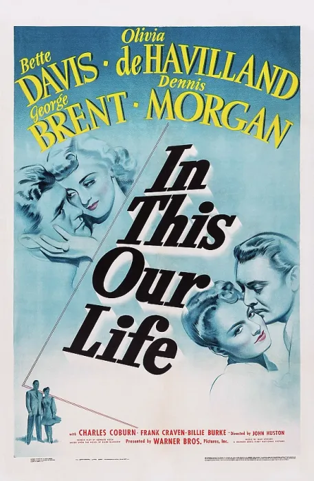 Framed Print : IN THIS OUR LIFE, US poster art, from left: Dennis Morgan, Bette Davis, Olivia deHavilland, George Brent, 1942