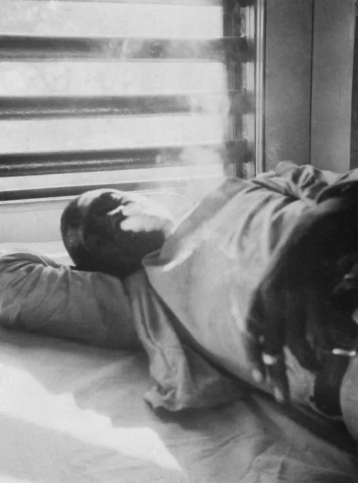 Framed Print : Lightnin Washington, an African American prisoner, in the prison hospital at Darrington State Farm, Texas