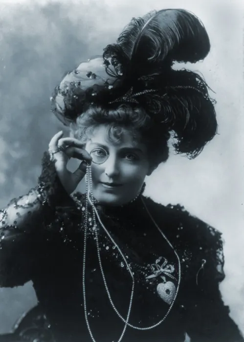 Framed Print : Lillian Russell (1861-1922), American actress and singer, with monocle. 1898