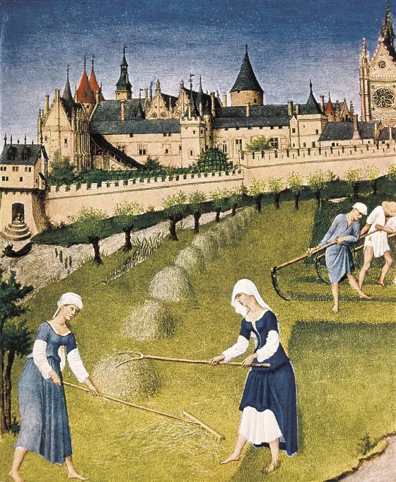 Framed Print : LIMBOURG, Jean (ca. 1370-1416); LIMBOURG, Herman (ca. 1370-1416); Limburg, Pol de (?-h.1416). The Richly decorated Hours of the Duke of Berry. ca. 1440. Fol. 6v