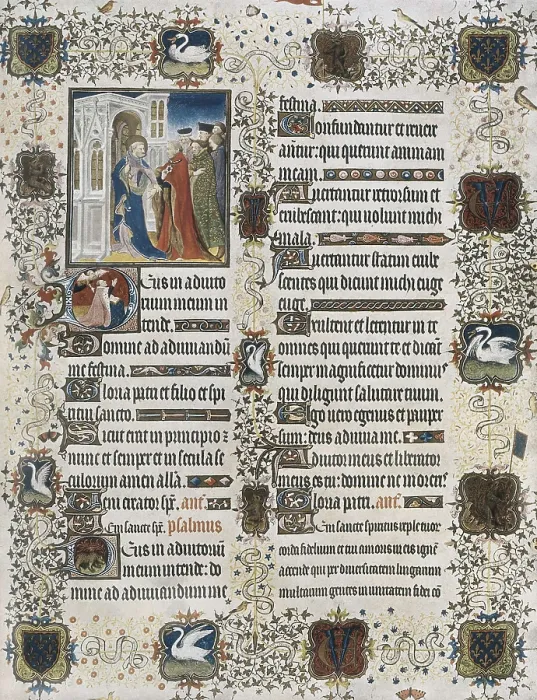 Framed Print : LIMBOURG, Jean (ca. 1370-1416); LIMBOURG, Herman (ca. 1370-1416); Limburg, Pol de (?-h.1416). The Richly decorated Hours of the Duke of Berry. ca. 1440