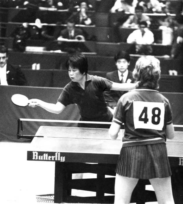 Framed Print : Lin Hui-Ching of Communist China at the 31st World Table Tennis Championships in Nagoya, Japan. April 7, 1971 Framed Print : Lin Hui-Ching of Communist China at the 31st World Table Tennis Championships in Nagoya, Japan. April 7, 1971