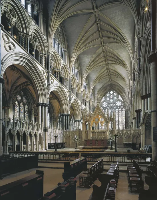 Framed Print : Lincoln Cathedral. 1192-1549. UNITED KINGDOM. ENGLAND. Lincoln. Cathedral. Center nave from the choir. Gothic art. Architecture. AISA / Everett Collection**US SALES ONLY** Framed Print : Lincoln Cathedral. 1192-1549. UNITED KINGDOM. ENGLAND. Lincoln. Cathedral. Center nave from the choir. Gothic art. Architecture. AISA / Everett Collection**US SALES ONLY**