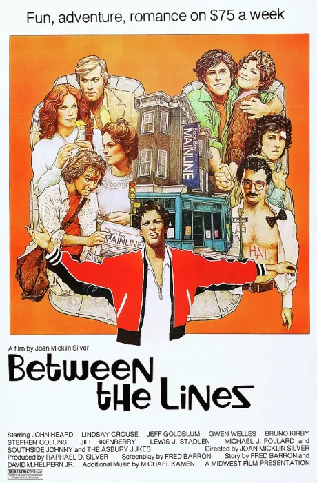 Framed Print : BETWEEN THE LINES, US poster art, John Heard, (top second right), Lindsay Crouse, (top right), Jeff Goldblum, (center), 1977 Framed Print : BETWEEN THE LINES, US poster art, John Heard, (top second right), Lindsay Crouse, (top right), Jeff Goldblum, (center), 1977