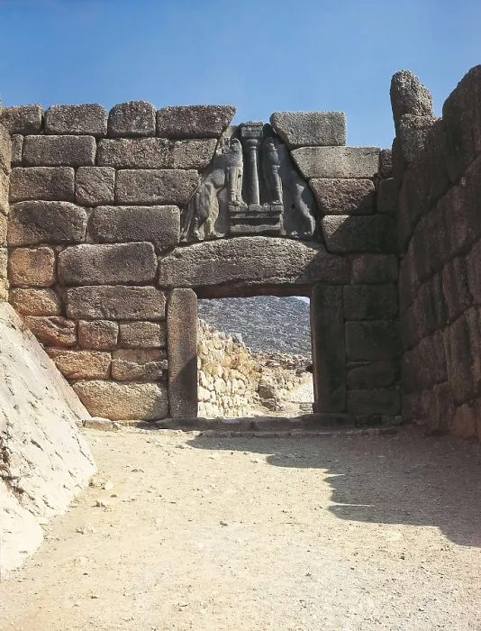 Framed Print : Lion Gate. s.XIV BC. GREECE. PELOPONNESE. ARCADIA. Mycenae. Located to the noth of the wall. Mycenaean art. AISA / Everett Collection**US SALES ONLY** Framed Print : Lion Gate. s.XIV BC. GREECE. PELOPONNESE. ARCADIA. Mycenae. Located to the noth of the wall. Mycenaean art. AISA / Everett Collection**US SALES ONLY**