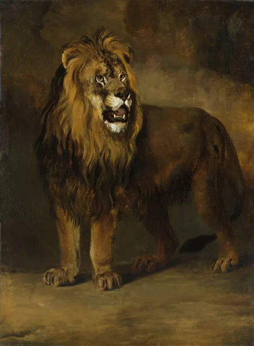 Framed Print : Lion from the Menagerie of King Louis Napoleon, by Pieter Gerardus van Os, 1808, Dutch oil painting. (BSLOC_2016_1_291) Framed Print : Lion from the Menagerie of King Louis Napoleon, by Pieter Gerardus van Os, 1808, Dutch oil painting. (BSLOC_2016_1_291)