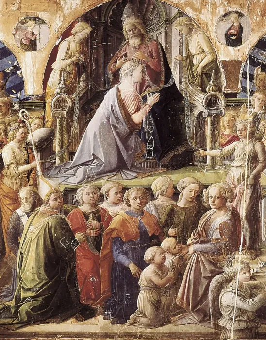 Framed Print : Lippi, Fra Filippino (1406-1469). The Coronation of the Virgin. 1441 - 1447. Central detail. Renaissance art. Quattrocento. Tempera on wood. ITALY. Florence Framed Print : Lippi, Fra Filippino (1406-1469). The Coronation of the Virgin. 1441 - 1447. Central detail. Renaissance art. Quattrocento. Tempera on wood. ITALY. Florence