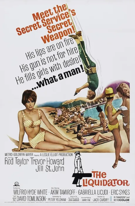 Framed Print : THE LIQUIDATOR, US poster art, left: Jill St John; center: Rod Taylor, 1965