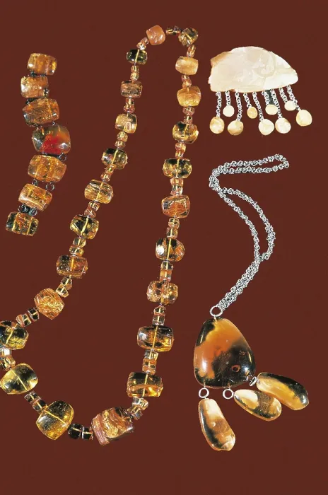 Framed Print : LITHUANIA. Amber necklaces and other objects. Jewelry. AISA / Everett Collection**US SALES ONLY**