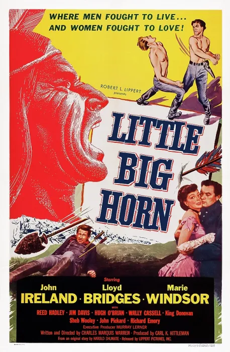 Framed Print : LITTLE BIG HORN, US poster art, bottom from left: Lloyd Bridges, Marie Windsor, John Ireland, 1951