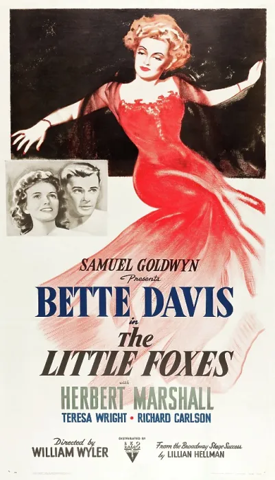 Framed Print : THE LITTLE FOXES, l-r: Teresa Wright, Herbert Marshall, Bette Davis on poster art, 1941