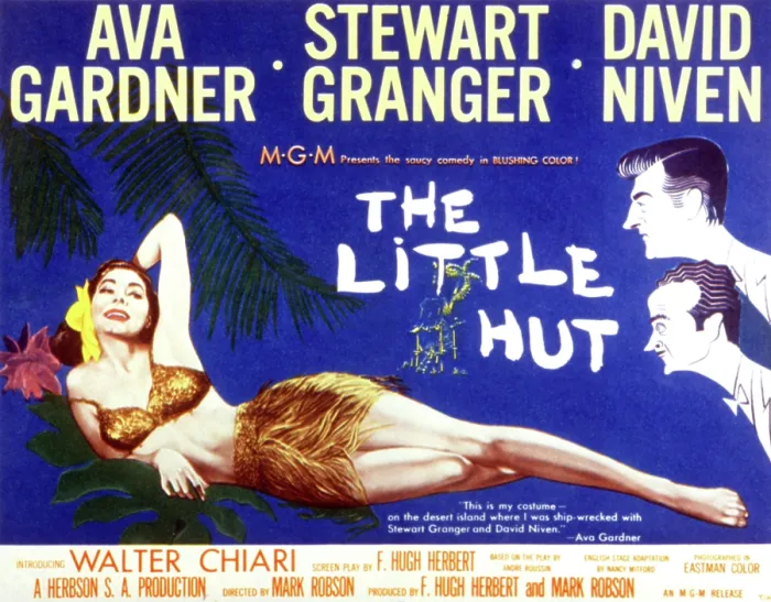 Framed Print : THE LITTLE HUT, Ava Gardner, Stewart Granger, David Niven, 1957