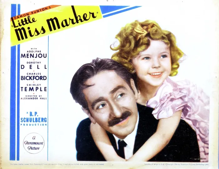Framed Print : LITTLE MISS MARKER, Adolphe Menjou, Shirley Temple, 1934