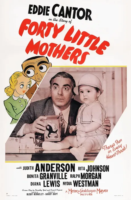 Framed Print : FORTY LITTLE MOTHERS, US poster art, from left: Eddie Cantor, baby Quintanilla, 1940 Framed Print : FORTY LITTLE MOTHERS, US poster art, from left: Eddie Cantor, baby Quintanilla, 1940