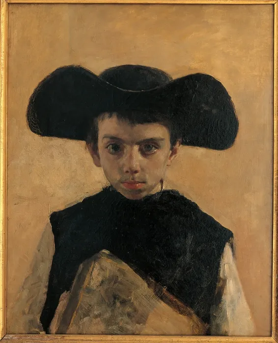 Framed Print : The little priest, by Antonio Mancini, 1870, 19th Century, oil on canvas, - Italy, Campania, Naples, Capodimonte National Museum and Galleries. Full view Framed Print : The little priest, by Antonio Mancini, 1870, 19th Century, oil on canvas, - Italy, Campania, Naples, Capodimonte National Museum and Galleries. Full view