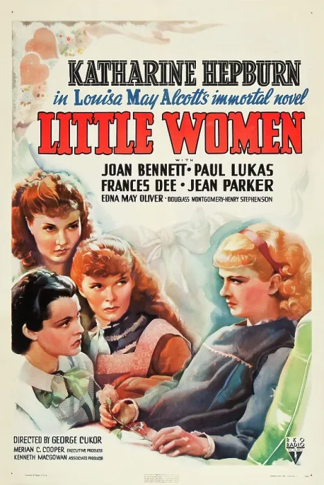 Framed Print : LITTLE WOMEN, l-r: Francess Dee, Jean Parker, Katharine Hepburn, Joan Bennett on poster art, 1933 Framed Print : LITTLE WOMEN, l-r: Francess Dee, Jean Parker, Katharine Hepburn, Joan Bennett on poster art, 1933