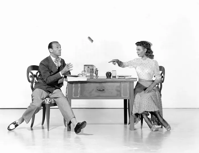 Framed Print : THREE LITTLE WORDS, from left, Fred Astaire, Vera-Ellen, 1950
