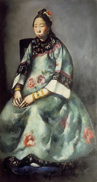 Framed Print : Liung Juk, by Primo Conti, 1924, 20th Century, oil on canvas, 150 x 80 cm - Italy, Tuscany, Florence, Modern Art Gallery. Whole artwork view Framed Print : Liung Juk, by Primo Conti, 1924, 20th Century, oil on canvas, 150 x 80 cm - Italy, Tuscany, Florence, Modern Art Gallery. Whole artwork view