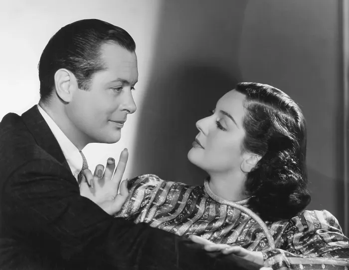 Framed Print : LIVE, LOVE AND LEARN, from left: Robert Montgomery, Rosalind Russell, 1937