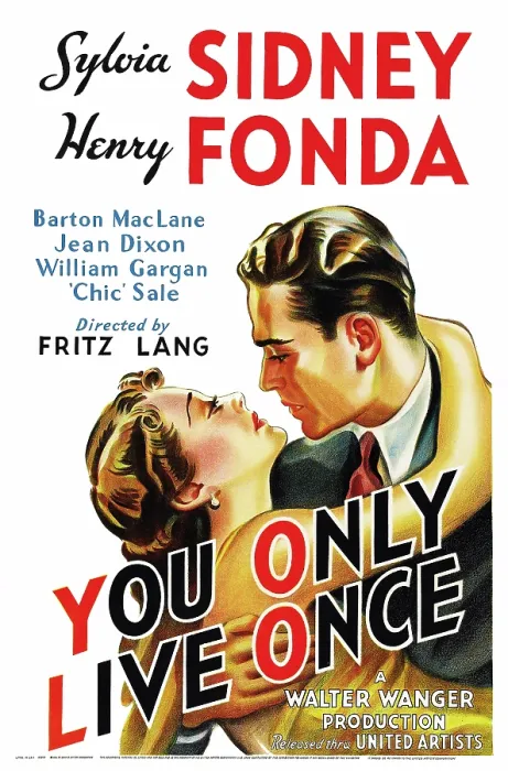 Framed Print : YOU ONLY LIVE ONCE, US poster art, from left: Sylvia Sidney, Henry Fonda, 1937