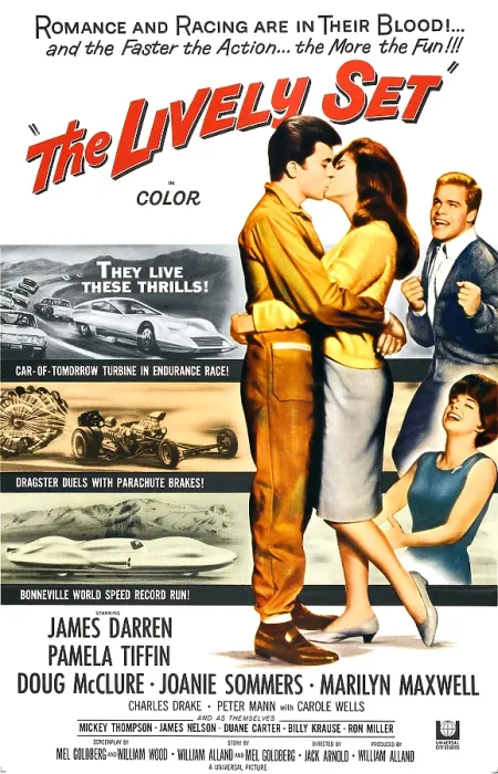 Framed Print : THE LIVELY SET, kissing center, from left: James Darren, Pamela Tiffin; on right, from top to bottom: Doug McClure, Joanie Sommers, 1964 Framed Print : THE LIVELY SET, kissing center, from left: James Darren, Pamela Tiffin; on right, from top to bottom: Doug McClure, Joanie Sommers, 1964